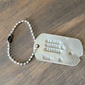 Authentic Vintage US Navy Military Single Notch Identification Dog Tag